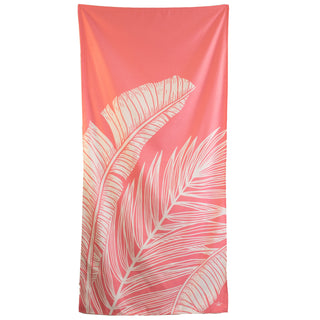 Microfiber Beach Towel -Delmare Palm Pink