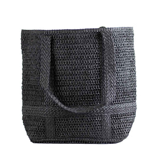 Andros Straw Tote in Black