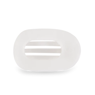 Small Flat Round Clip - Coconut White