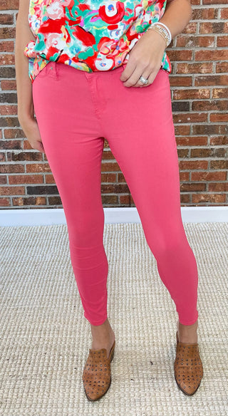 YMI Hyperstretch Mid-Rise Skinny Jean - Shell Pink