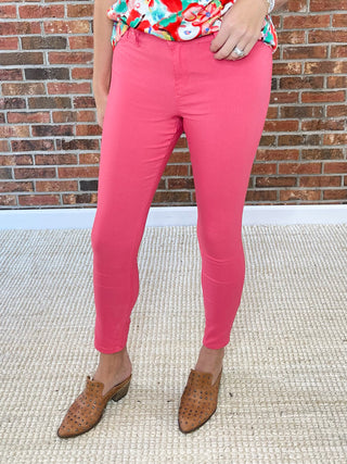 YMI Hyperstretch Mid-Rise Skinny Jean - Shell Pink