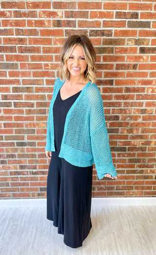 The Last Laugh Cardigan - Washed Teal