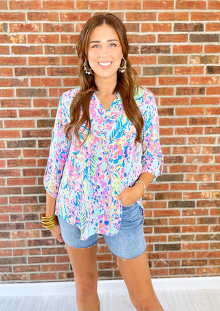 The Lizzy Top - Blue Multi