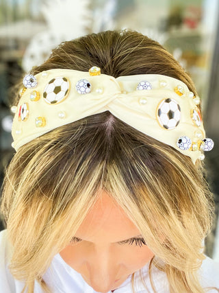 Studded Jewel and Soccer Headband