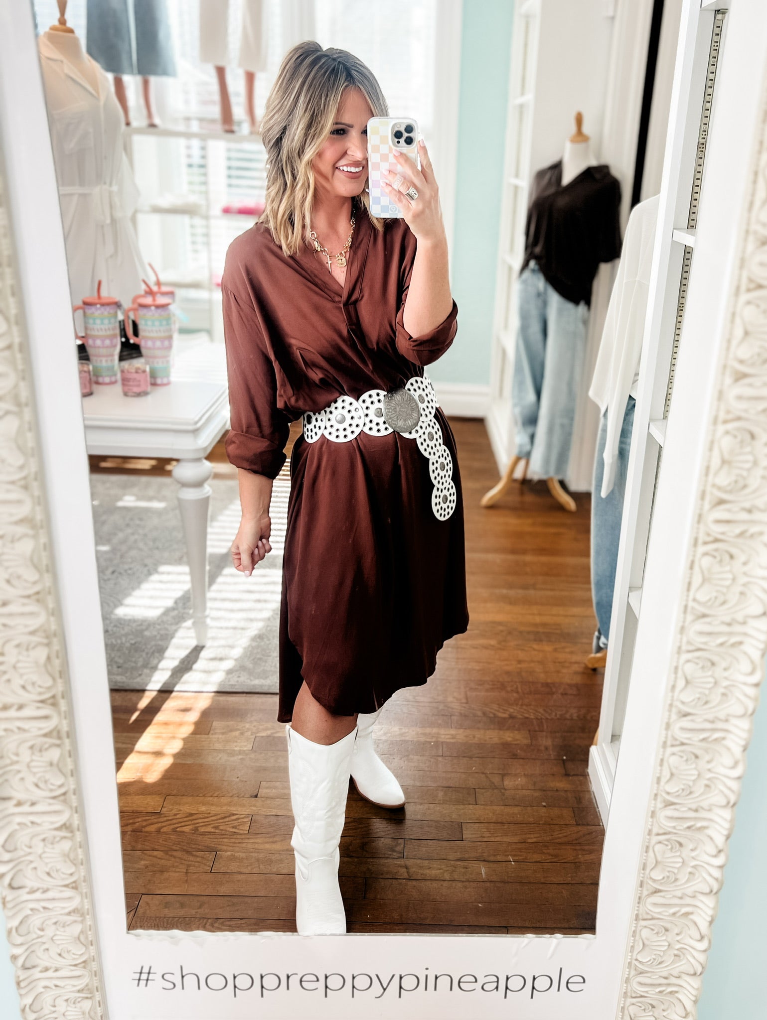 breezy midi dress Breezy Times Midi Shirt Dress