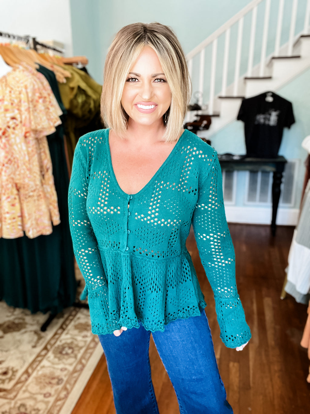 Easy To Please Top Preppy Pineapple Boutique