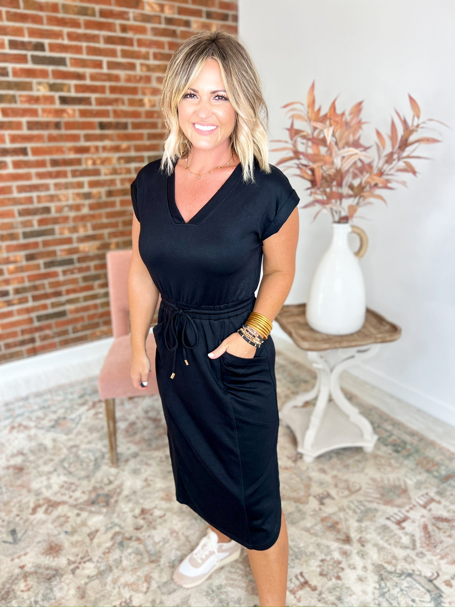 Left Wondering Midi Dress