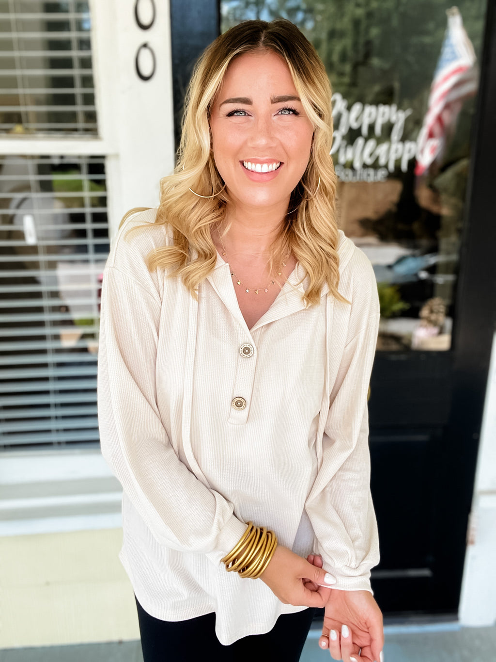 And So It Goes Hoodie Top Preppy Pineapple Boutique