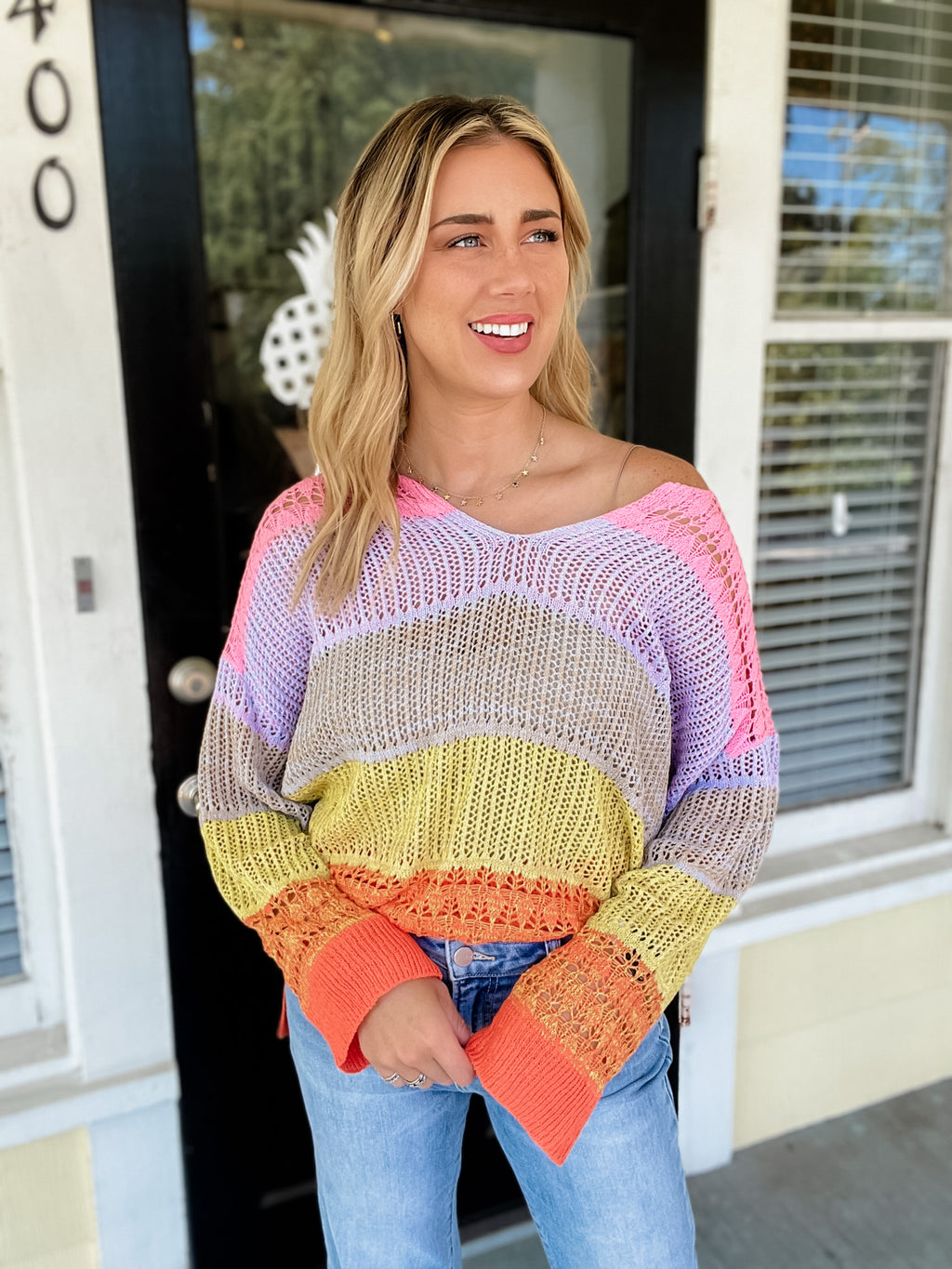 Showing Out Sweater Top Preppy Pineapple Boutique