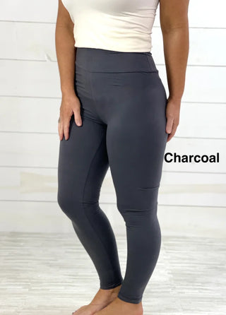 Preppy Pineapple Exclusive Buttery Soft Leggings - Charcoal
