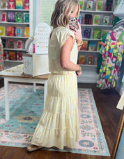 Sunday Stroll Striped Top and Skirt Set