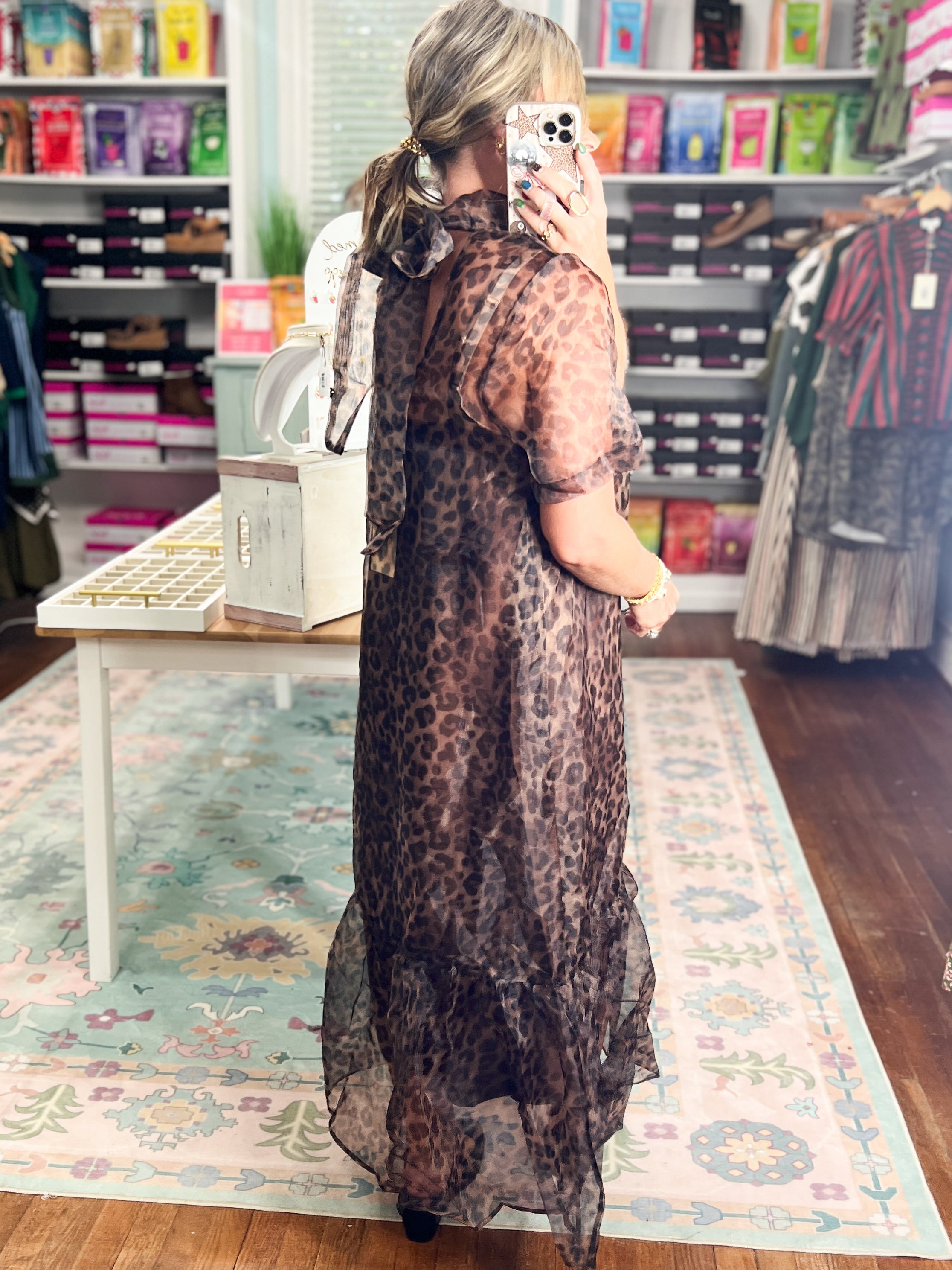 Fierce Elegance Leopard Midi Dress
