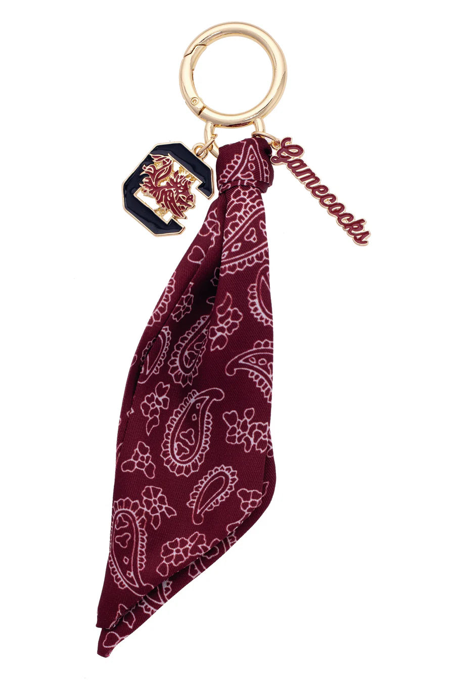 South Carolina Gamecocks Logo Bandana Bag Charm