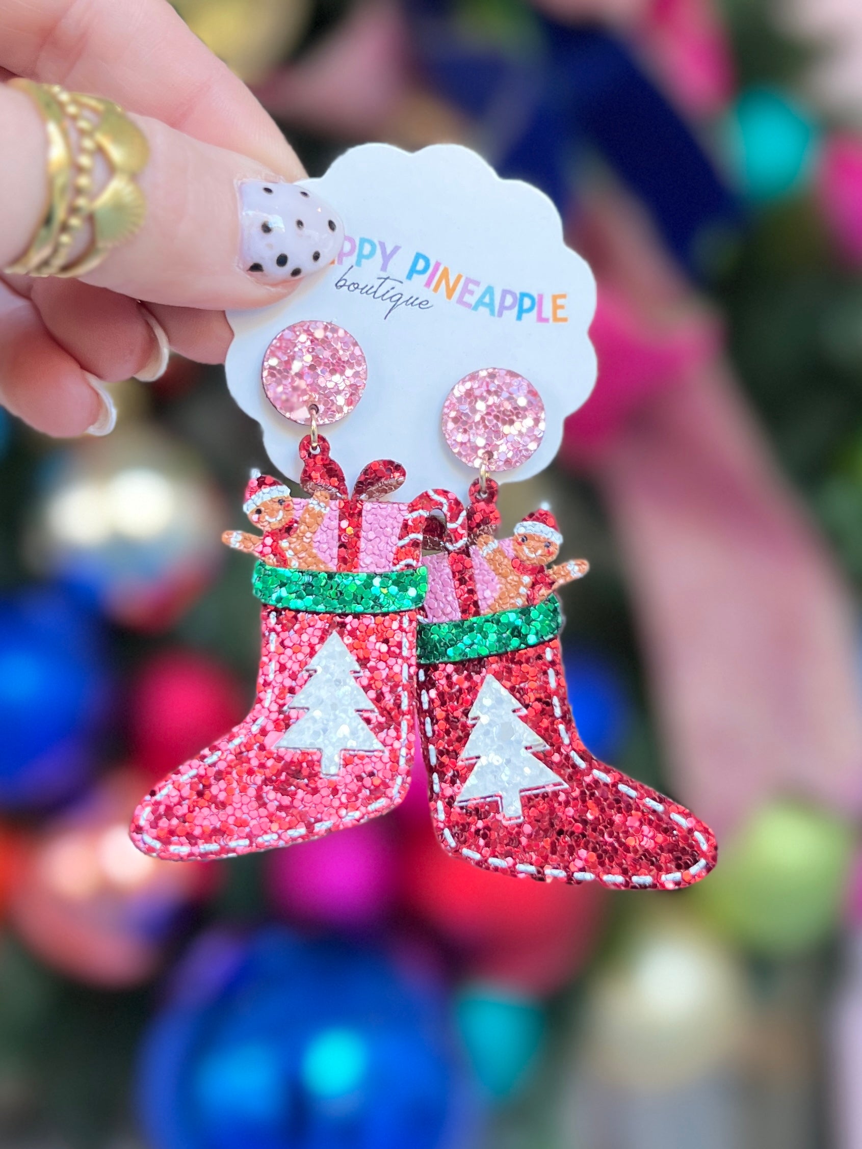 Christmas Stockings and  Presents Earrings