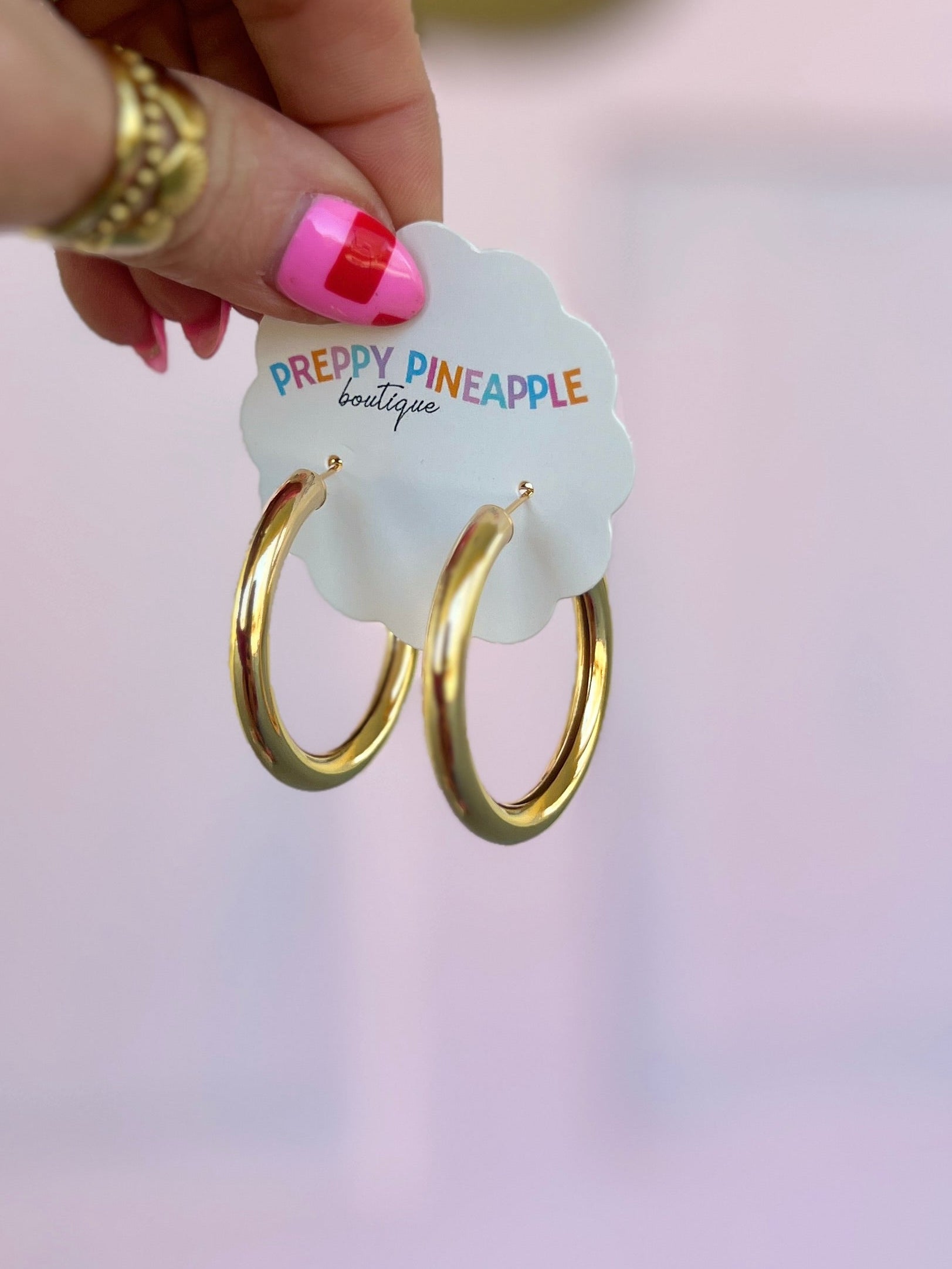 Bold Metal Hoops - 40mm