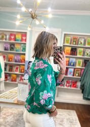 Graceful Beauty Floral Print Top