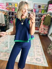 All About It Knit Swing TOP - Navy