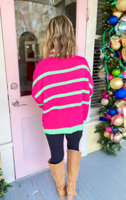 Colorful Personality Stripe Sweater Top