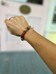 Glass Mix Shaped Beaded Bracelet - Natural Multi