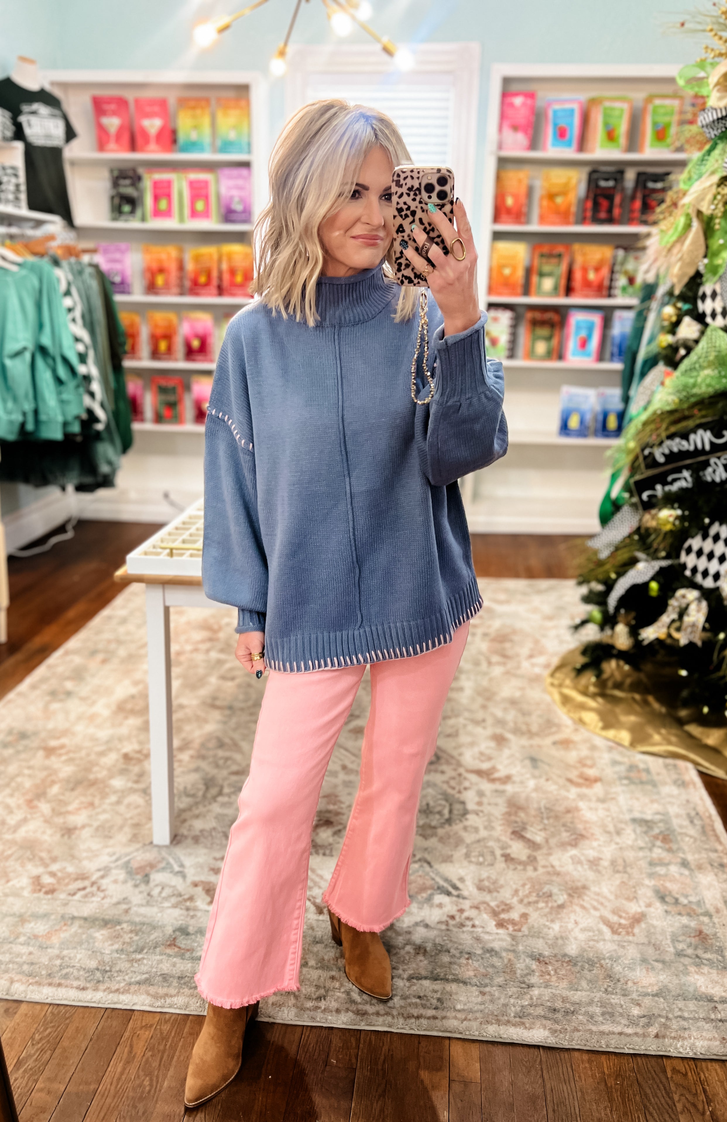 Prove You Right Mock Neck Sweater Top
