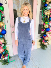 Ultra Soft Corduroy Jumpsuit - Denim