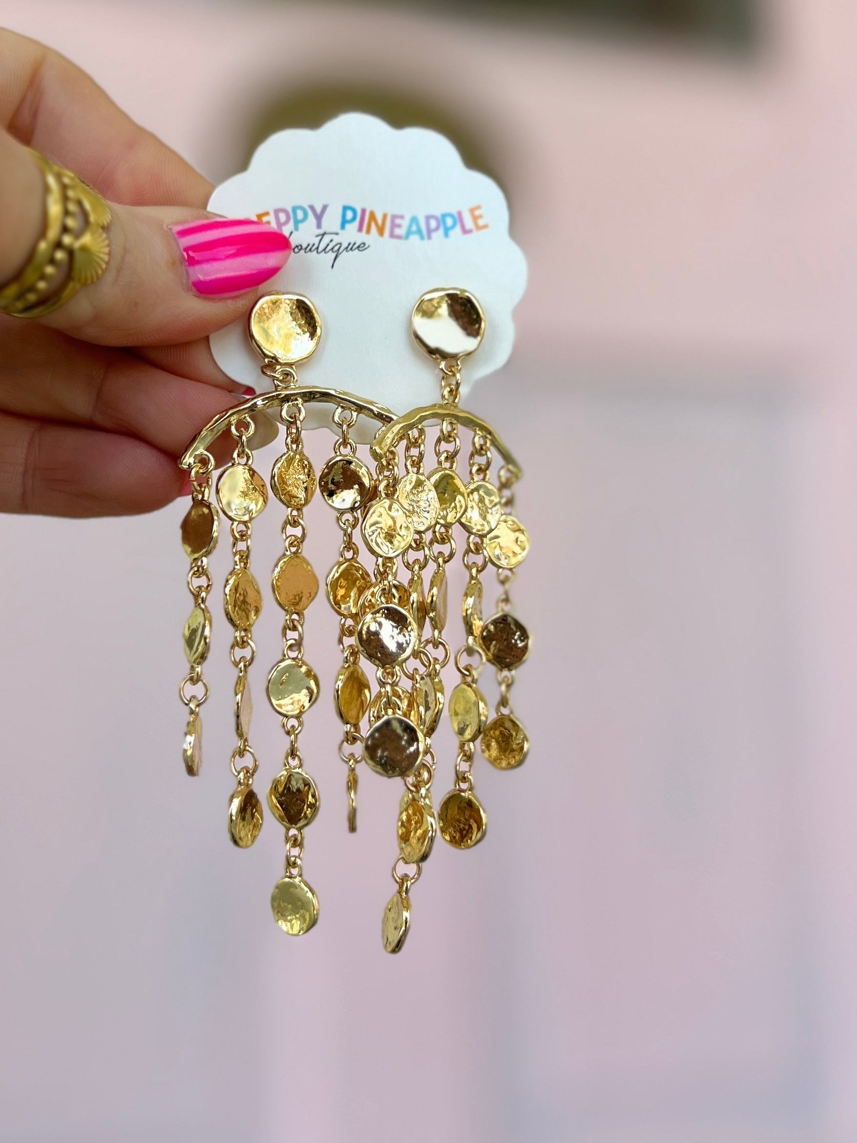 Disc Chandelier Earrings