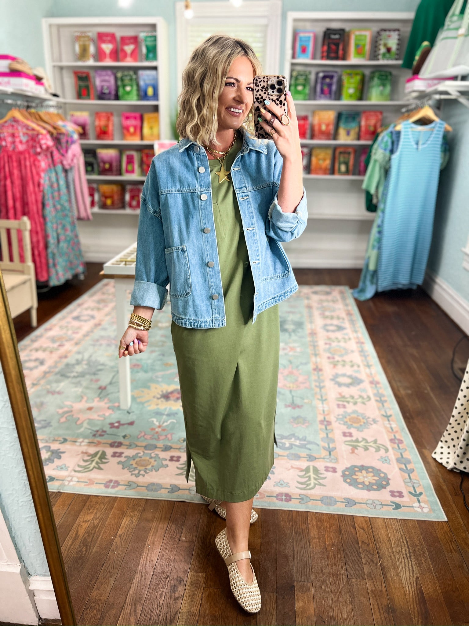 A Clear Mind Midi Dress - Lt. Olive