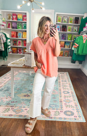 Lady in Luck Top - Coral