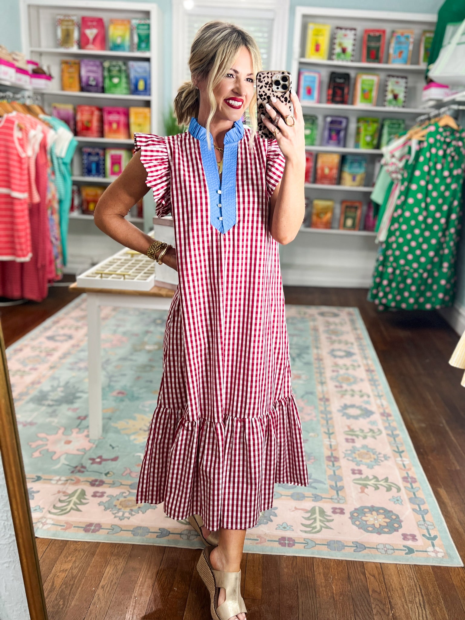 Just Makes Sense Midi Dress - Red