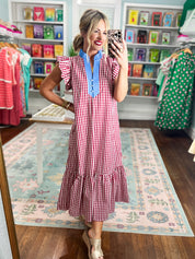 Just Makes Sense Midi Dress - Red