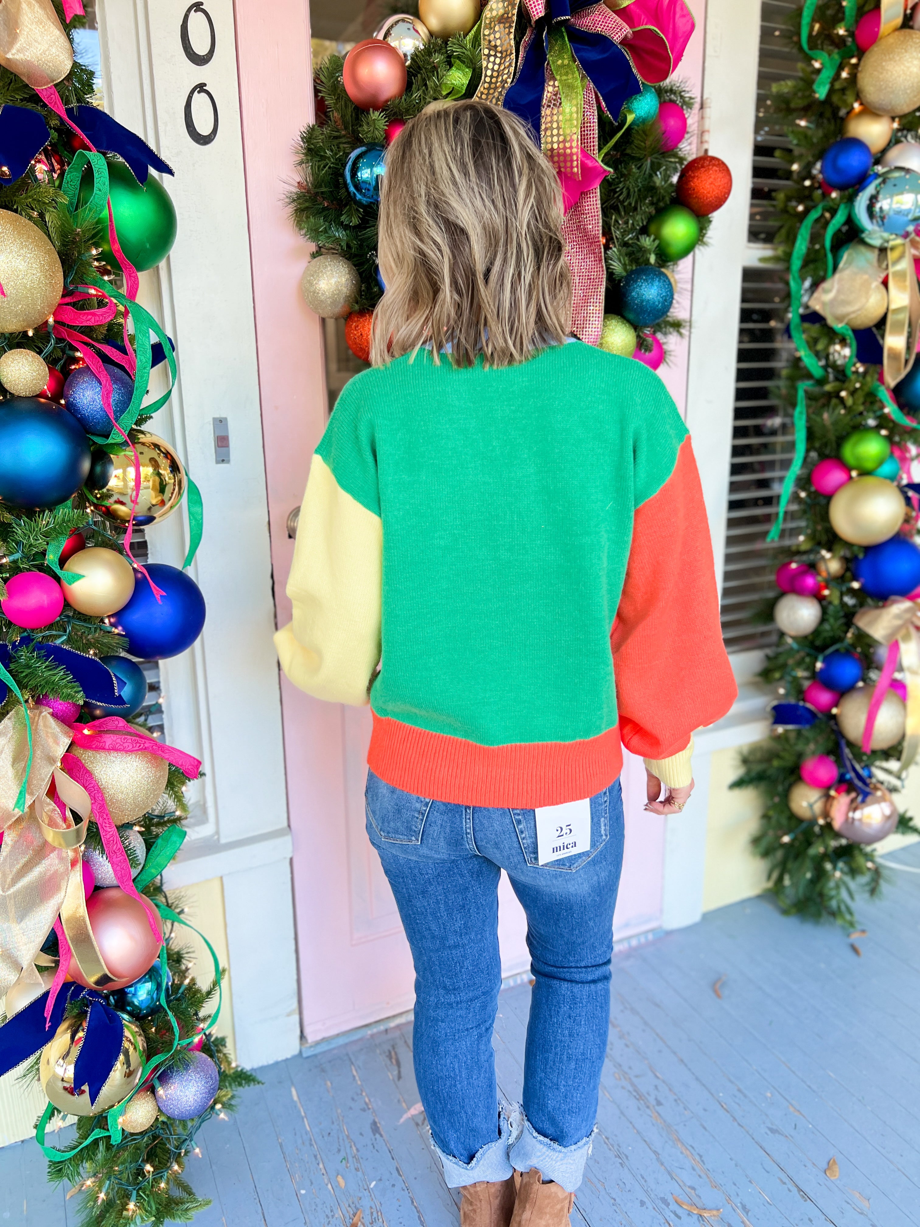 Merry Moments Pearl  Accent Sweater