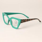 Leopard Colored Frame Reading Glasses - Green