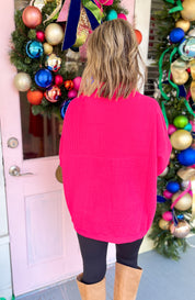 Thanks To You Oversized Tunic Top - Hot Pink