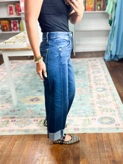 Risen | Slouchy Crop Barrel Cuffed Jeans