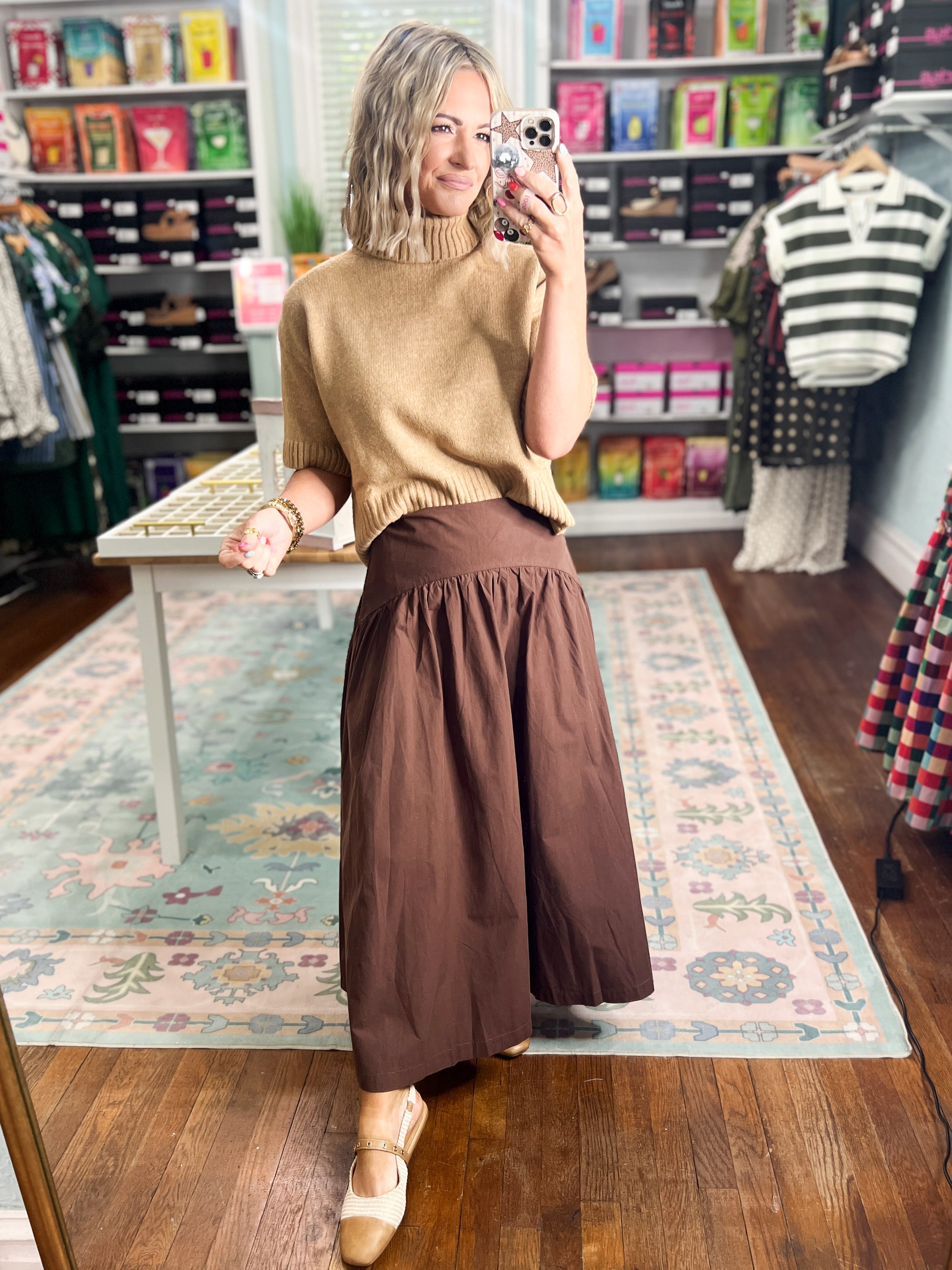 At This Time Drop Waist Midi Skirt