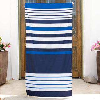 Microfiber Beach Towel -Landry Navy/Blue