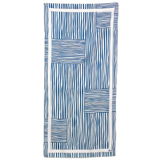 Microfiber Beach Towel -Fiji Stripe Royal