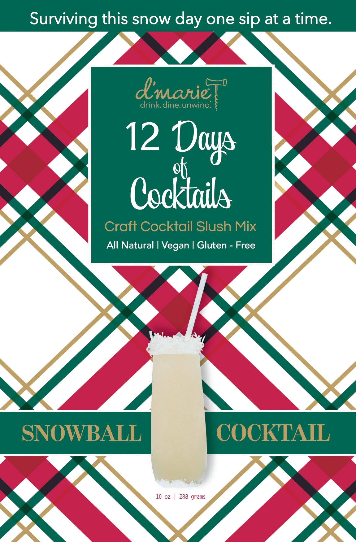 D'Marie 12 Days of Cocktails - Snowball Cocktail