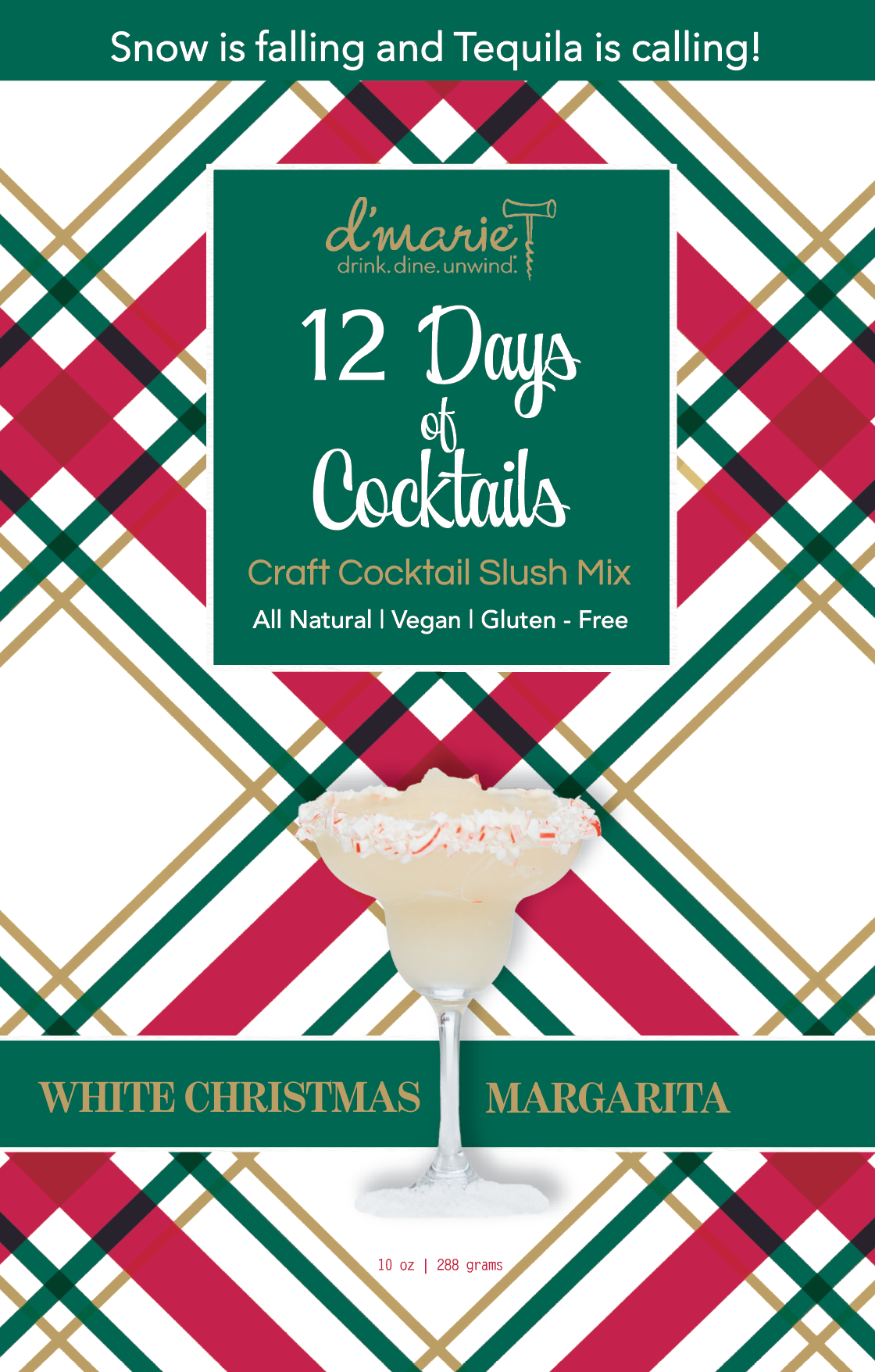 D'Marie 12 Days of Cocktails - White Christmas Margarita