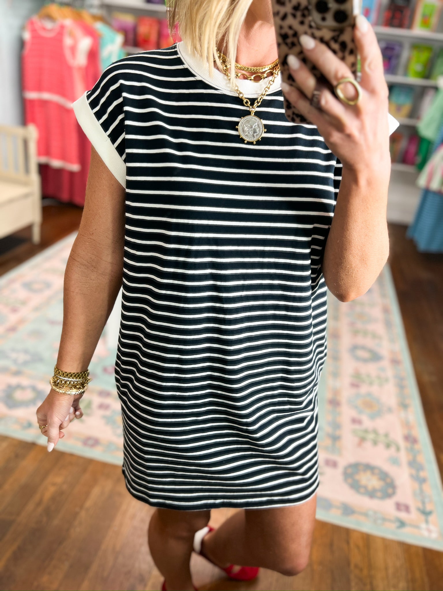 Always In Style T-Shirt Dress - Black