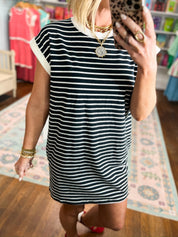 Always In Style T-Shirt Dress - Black