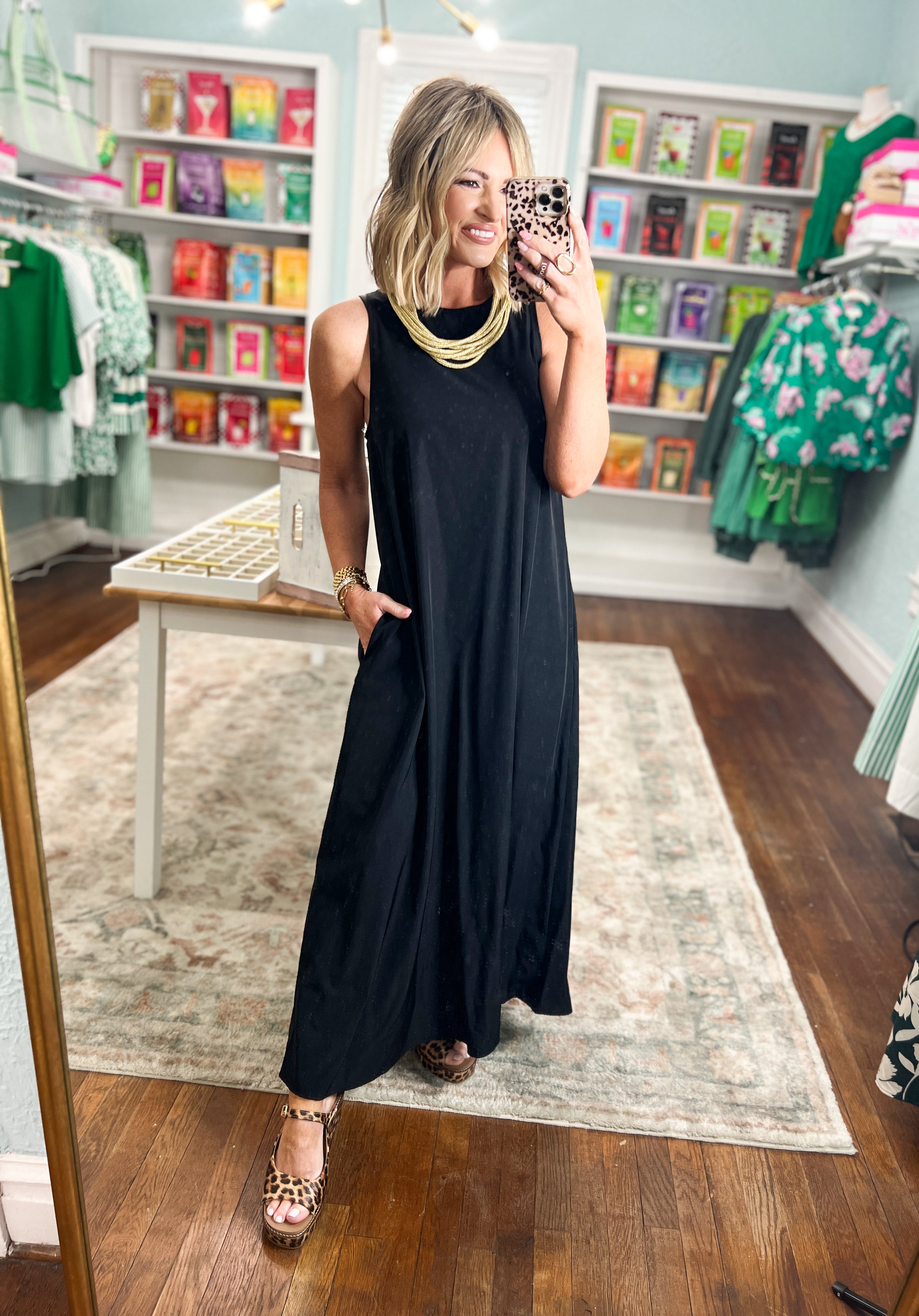 Not Just Anyone Midi Dress - Black