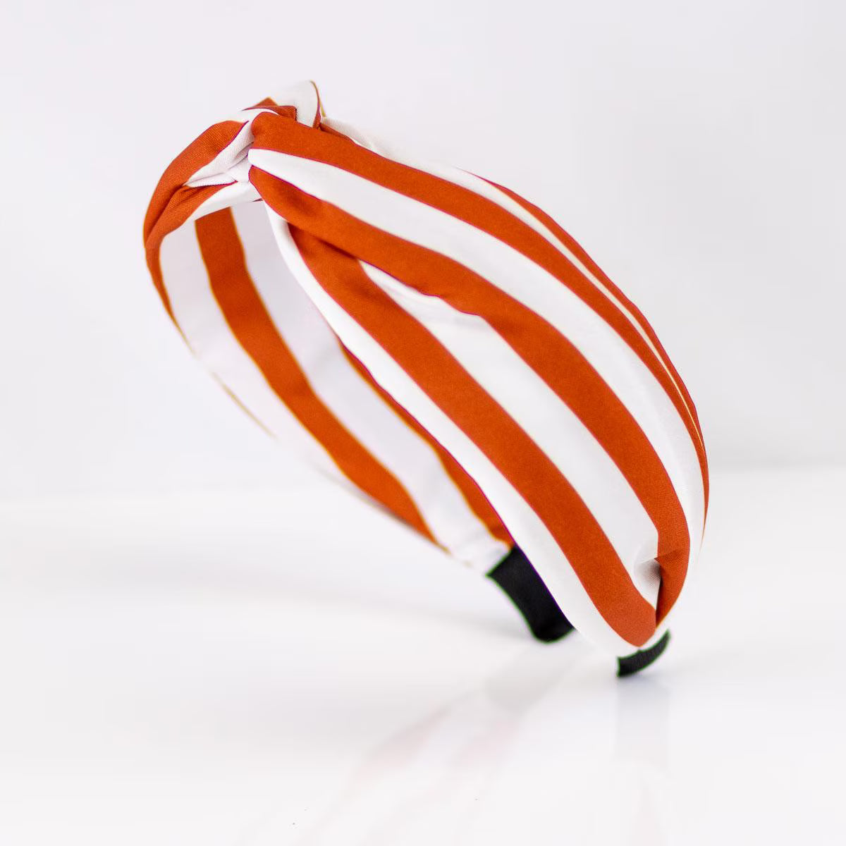 Stripe Twisted Headband - Red/White