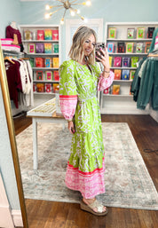 Way Back When Border Printed Dress