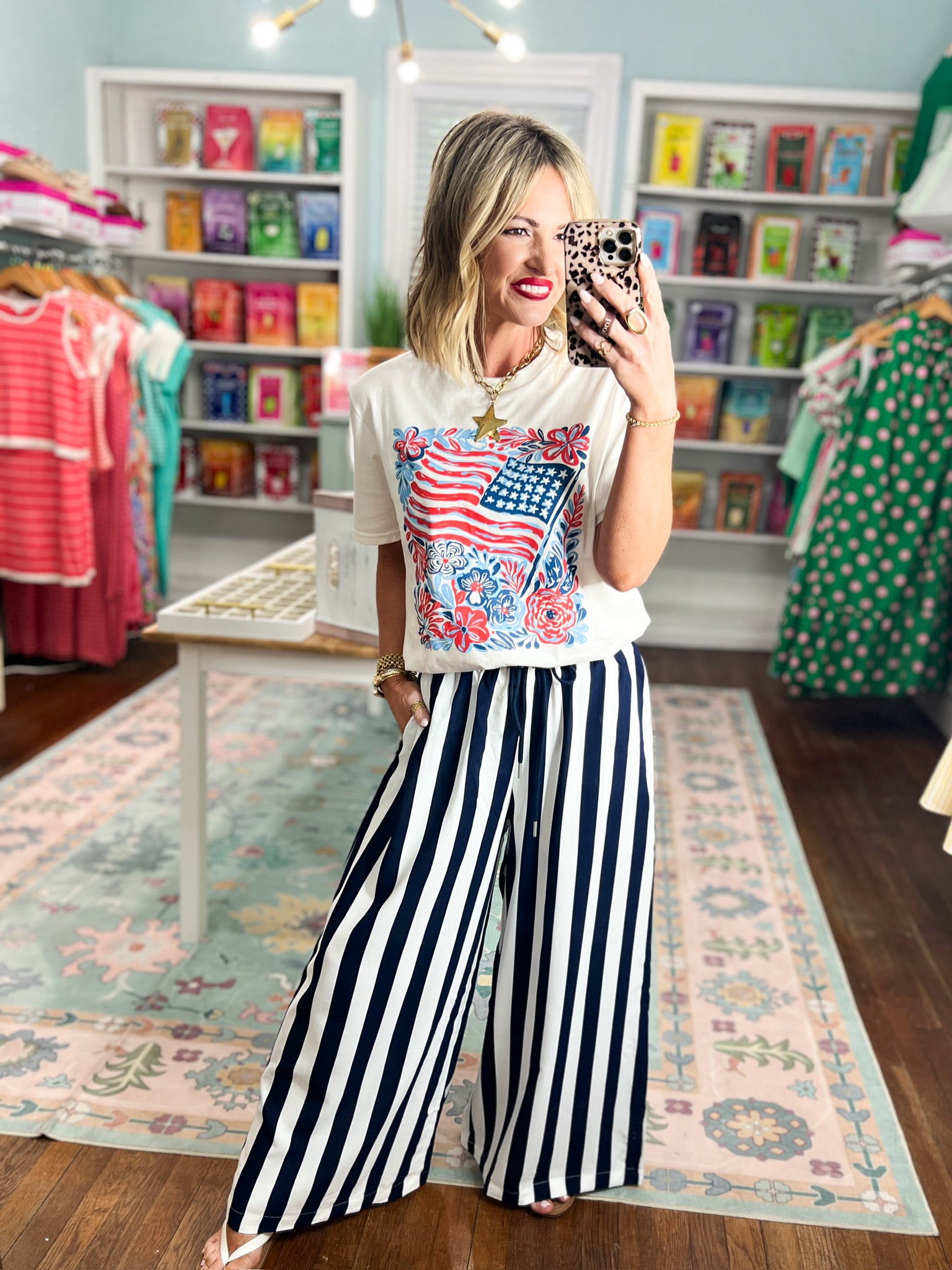 Step By Step Vertical Stripe Pants