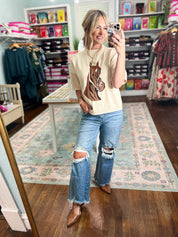Mane Attraction Horse Sweater Top - Beige