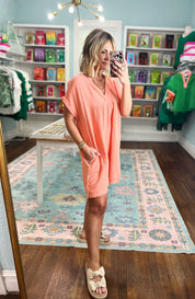 True Connection Dress - Coral