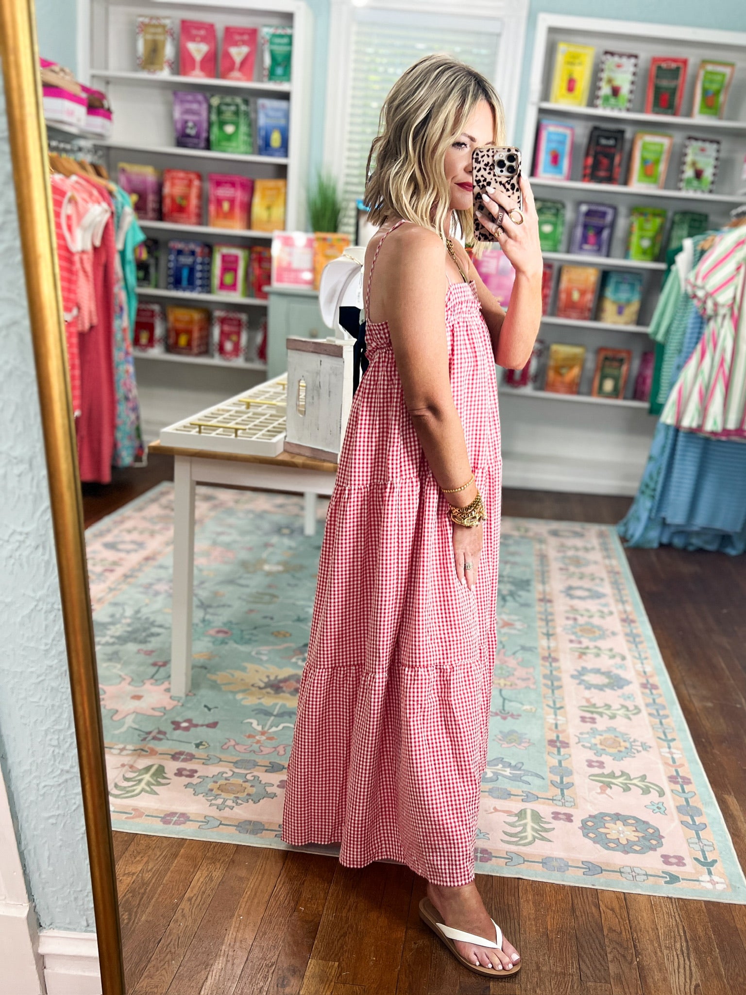 Walk in the Park Gingham Maxi