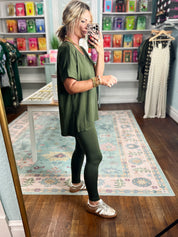 Slow Mornings Loungewear Set - Dark Olive