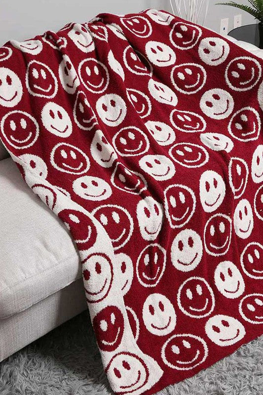 Smile Patterned Reversible Blanket